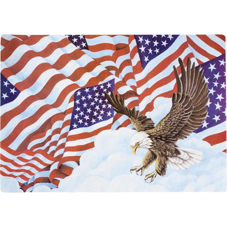 HOFFMASTER 10" x 14" Patriotic Flags Paper Placemats, PK1000 998844